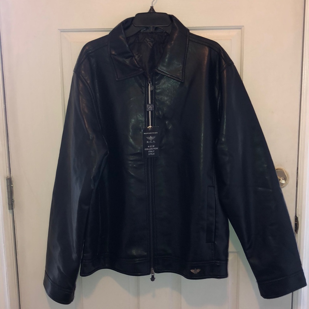 Reportage R.G. A. Black Leather Jacket